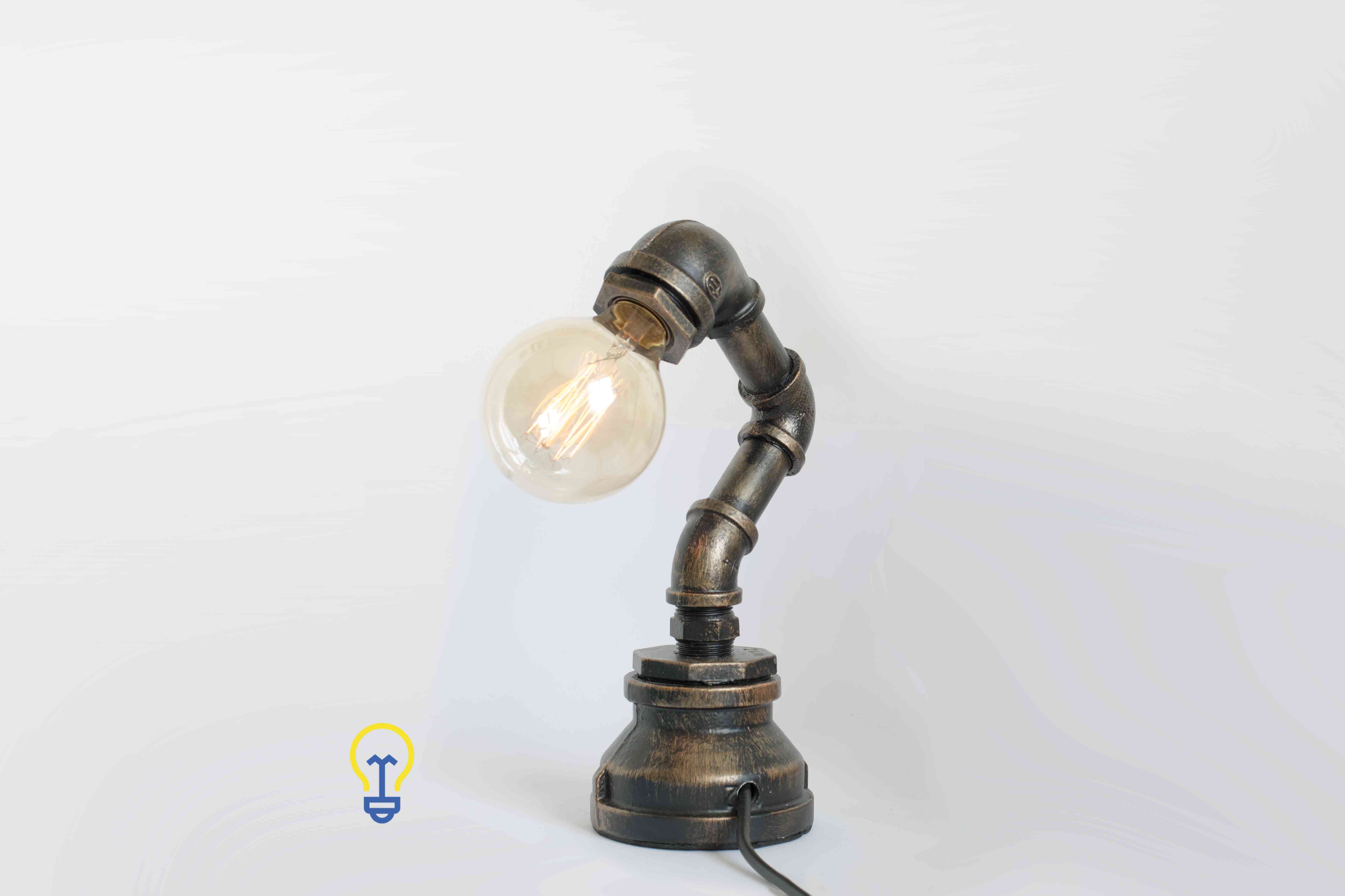 Industriële waterleiding tafellamp bureaulamp - Afbeelding 2