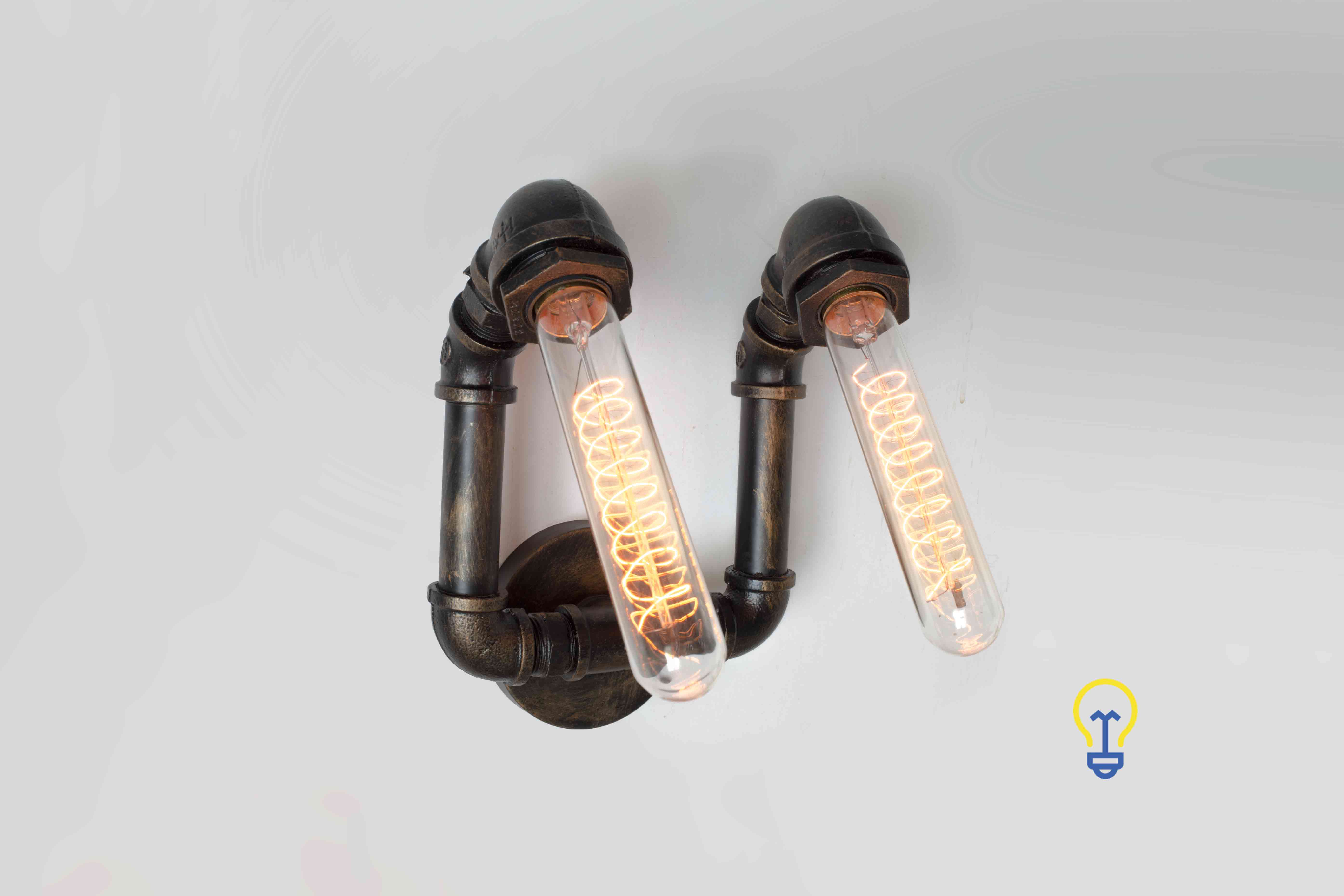 Industriële waterleiding wandlamp - la25
