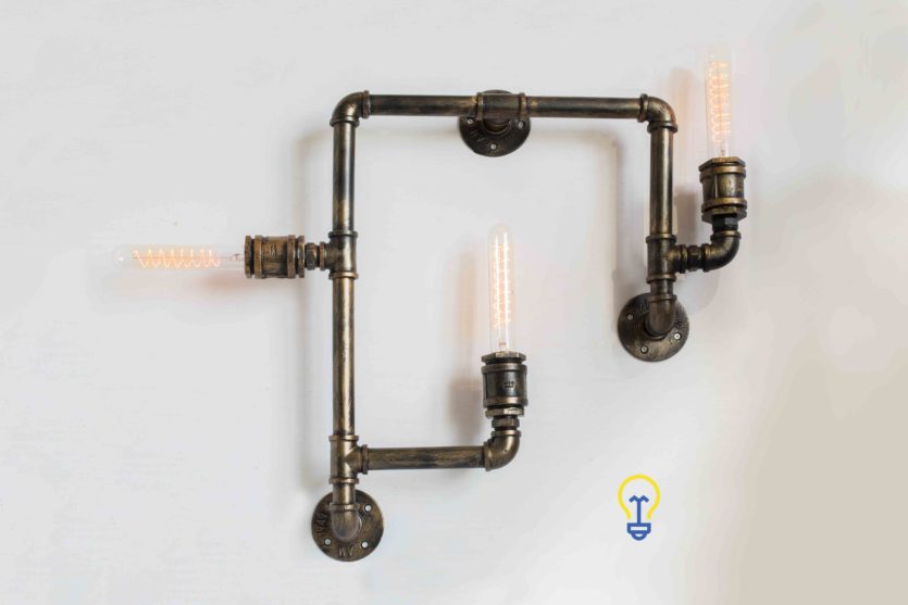 Industriële lamp van waterleidingen - Afbeelding 2