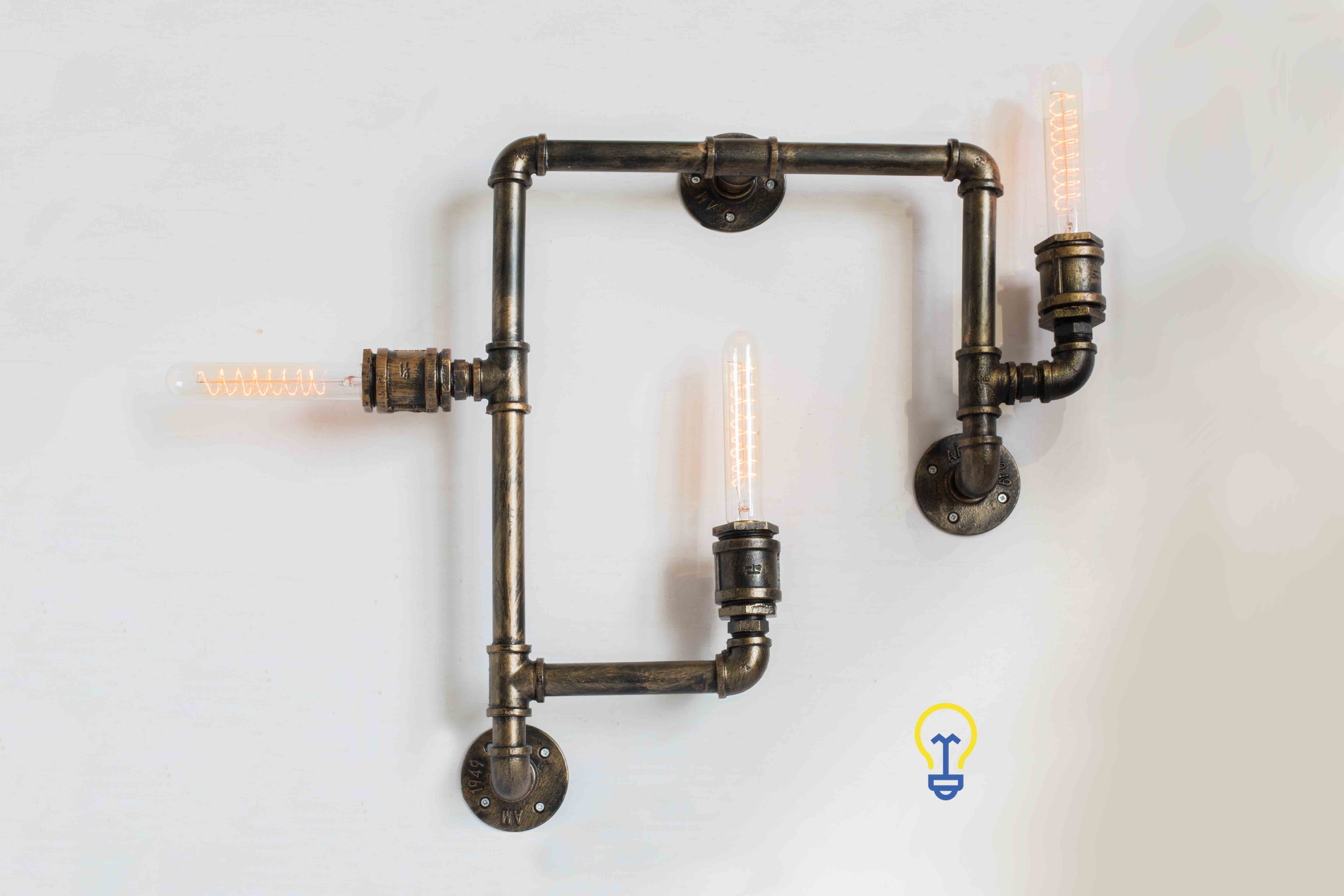 Industriële lamp van waterleidingen - Afbeelding 2