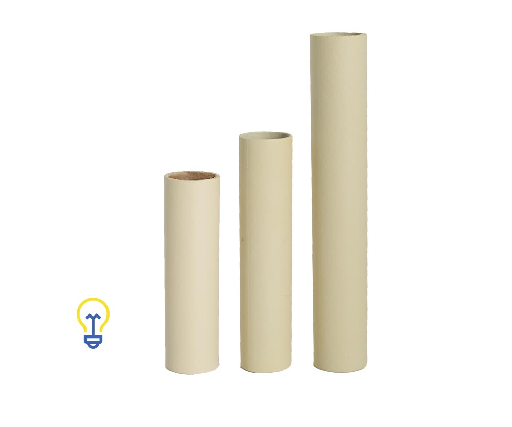 Kartonnen kaarshulzen zonder druppel. Hulsjes voor lampen kaarsvorm