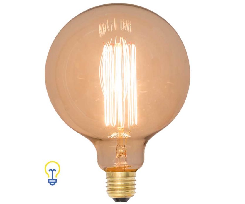 Grote Kooldraadlamp rond Filament Bulb Gloeidraad E27 Grote Fitting Edison