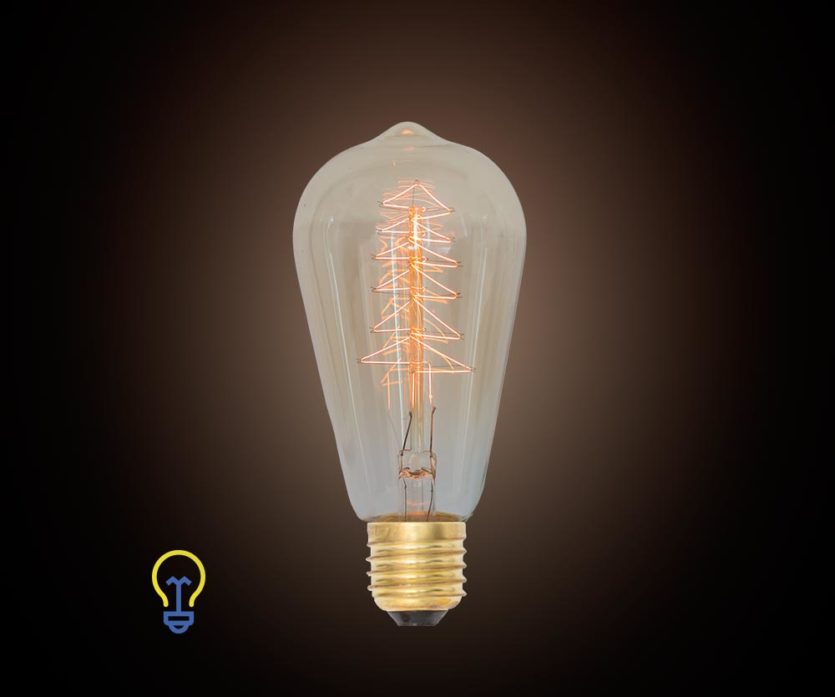 Kooldraadlamp Gloeilamp Edison Filament E27 Grote Fitting - Afbeelding 2