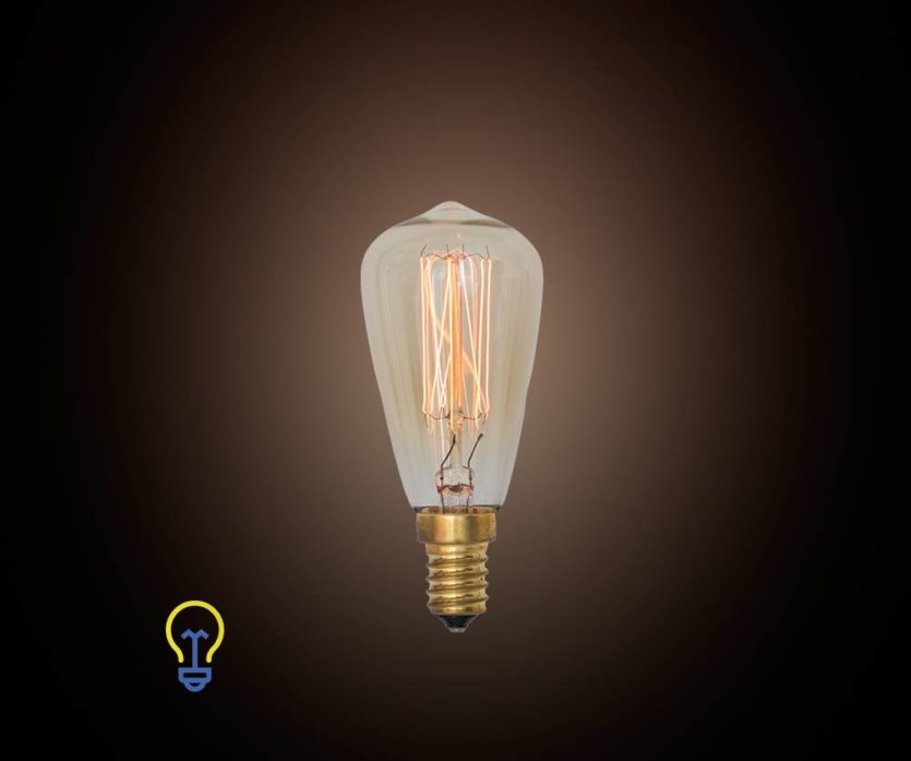 Kooldraadlamp Gloeilamp Edison Filament E14 kleine fitting - Afbeelding 2