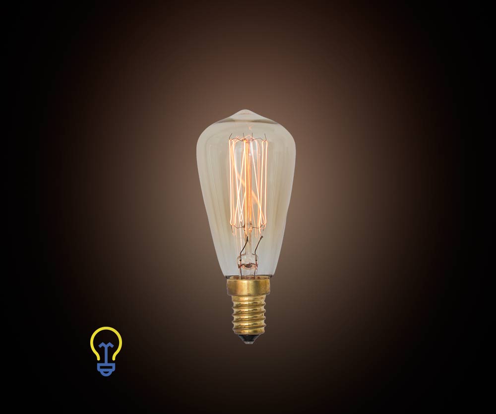 Kooldraadlamp Gloeilamp Edison E14 kleine fitting - 123Lamponderdelen
