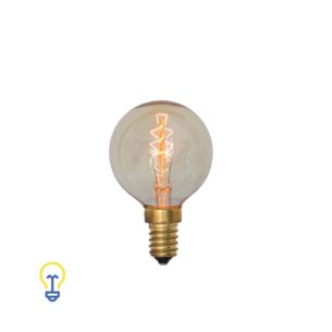 Kooldraadlamp rond klein Filament Bulb Gloeidraad E14 Kleine Fitting Edison