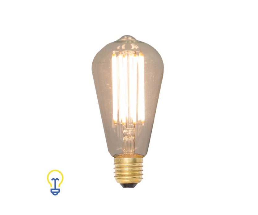 LedLamp Filament Kooldraad Grote fitting 2200K Peervorm Edison bulb