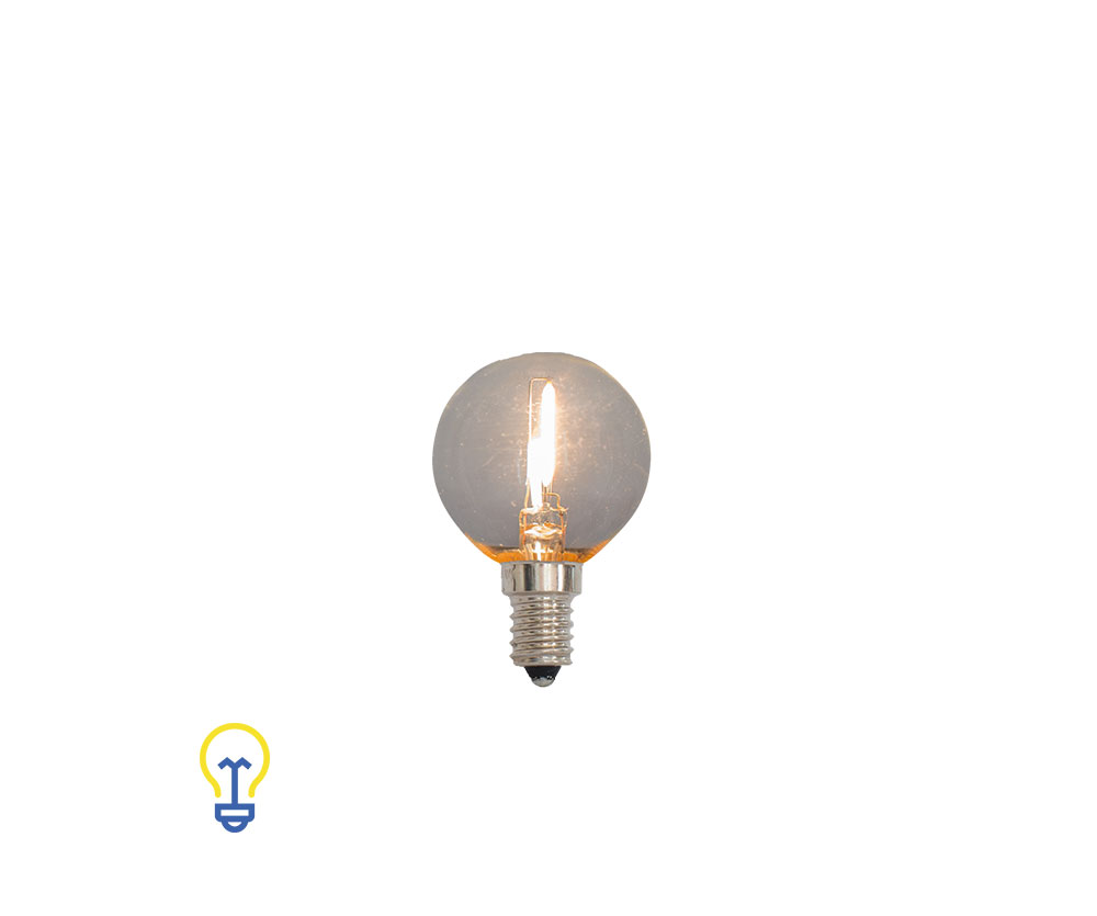 zelfstandig naamwoord diepvries deugd E14 Led-Lamp Filament Kooldraad Rond Kleine Fitting | 1W 2200K -  123Lamponderdelen