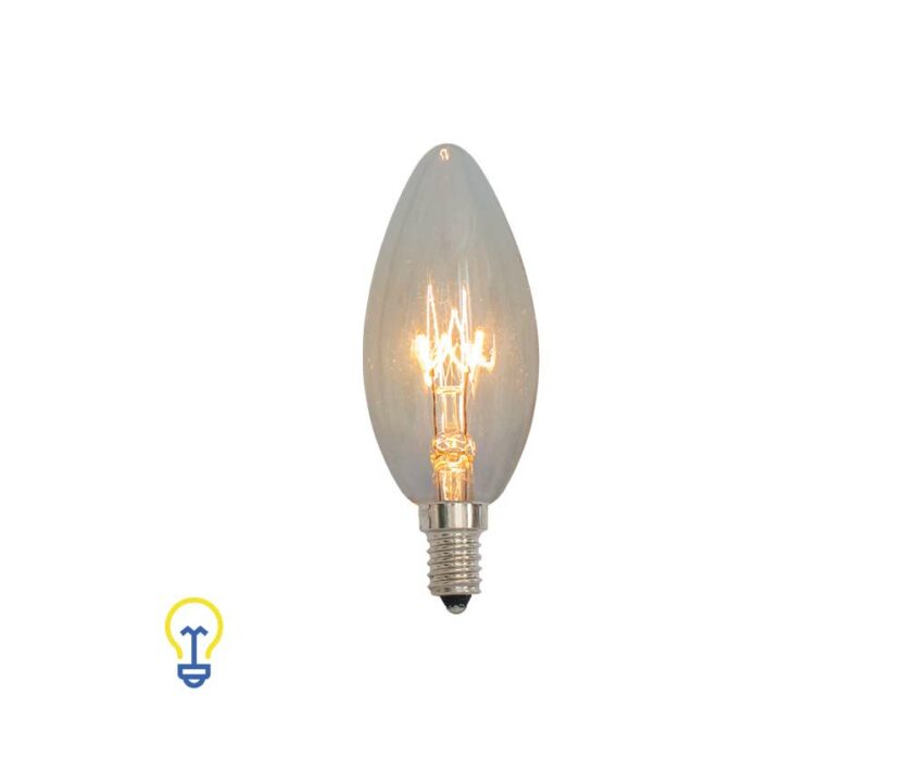 15 Watt Helder Kaars Gloeilamp E14. Een warme klassieke gloeilamp van 15 Watt met een kleine E14 fitting.