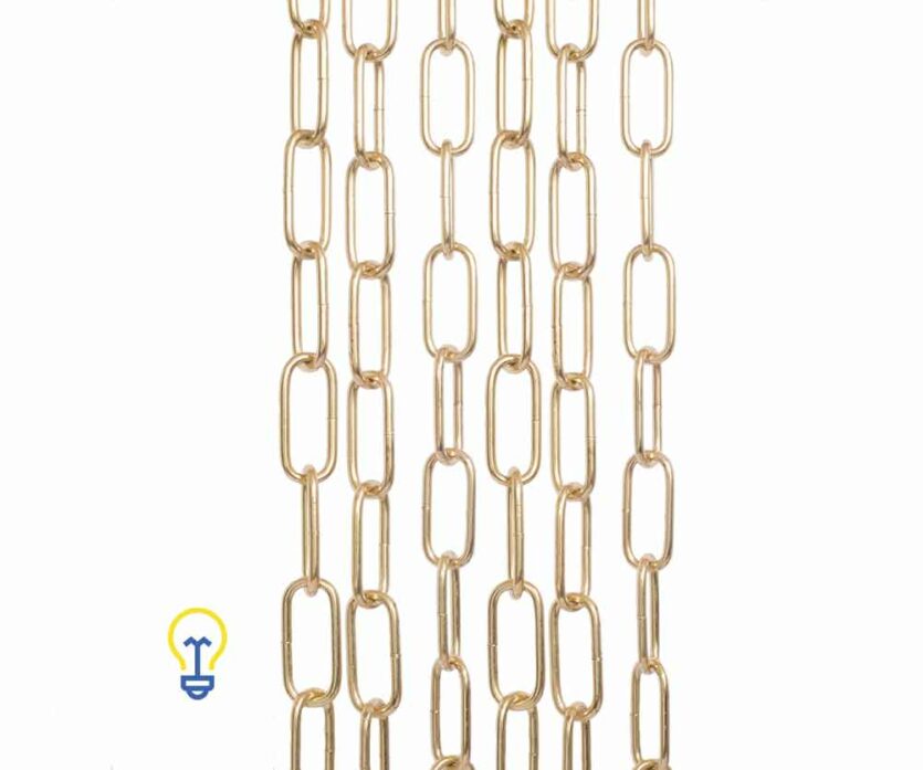 ketting vermessingd. Messing goudkleurige ketting voor lampen en ketting voor kroonluchters